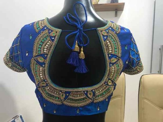 matka gala back blouse design