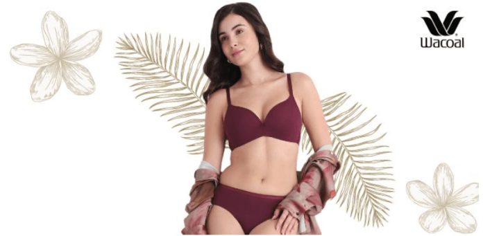 A stylish light-padded bra displayed on a neutral background, showcasing comfort and support.