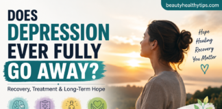 Woman looking toward sunrise symbolizing depression recovery, healing, hope, treatment, and long-term mental wellness